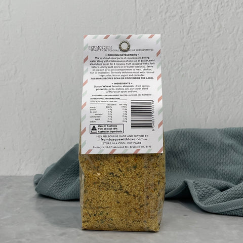 Basque Apricot & Pistachio Moroccan Cous Cous